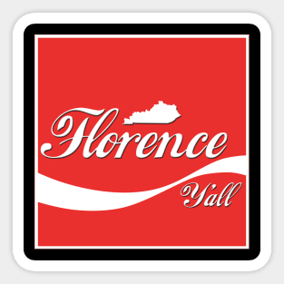 Florence Y'all Soda Style Sticker